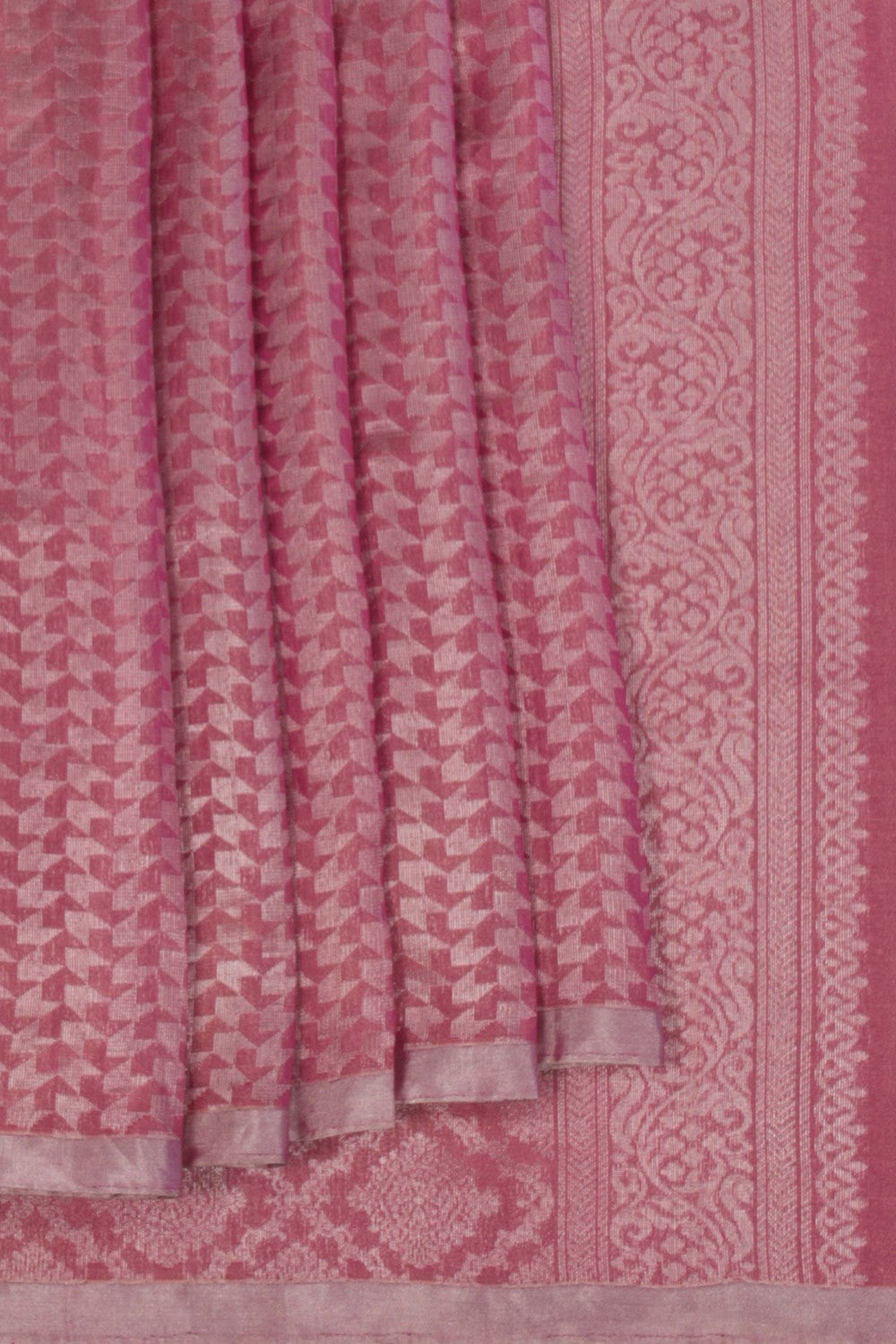 Image of South Tissue Silk Pink Saree